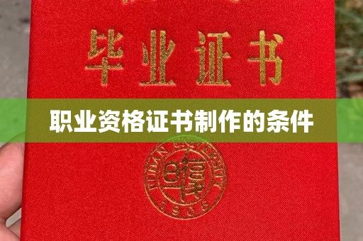 东海职业资格证书制作的条件